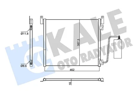 OPEL Радиатор кондиционера Signum,Vectra C 2.8/3.0CDTi/3.2 V6 03- Kale 353205