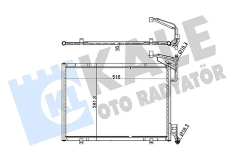 FORD Радиатор кондиционера B-Max,Fiesta VI,Transit Courier 12- Kale 353870