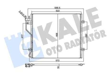 JEEP Радіатор кондиціонера (конденсатор) CHEROKEE 2.4, 2.8, 3.7 01- Kale 354035