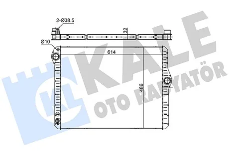 Радіатор охолодження двигуна BMW 5 F10 (10-) 2.5i, 3.0i (N52) OTO RADYATOR Kale 354235