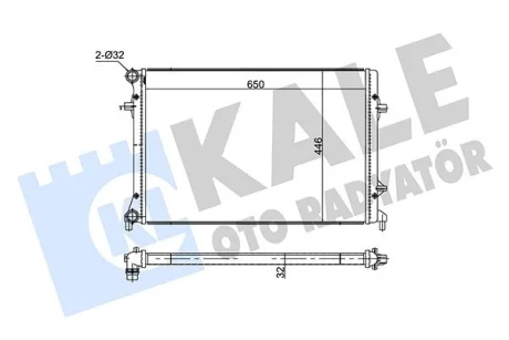 VW Радиатор охлаждения Audi A3,Golf V,Passat,Skoda 3.2/3.6 Kale 354240