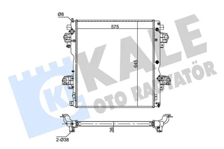 Радиатор to land cruiser prado 3.0d 09- Kale 354290