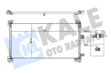 CITROEN радіатор кондиціонера C5 III 2.2/3.0HDI 09-,Peugeot 407/508 Kale 355155
