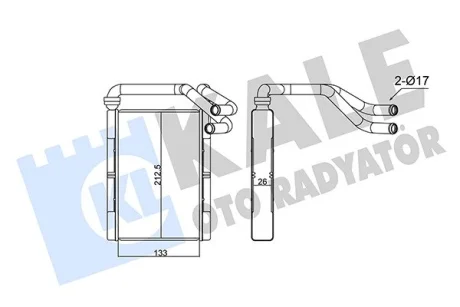 TOYOTA Радиатор отопления Yaris Kale 355210