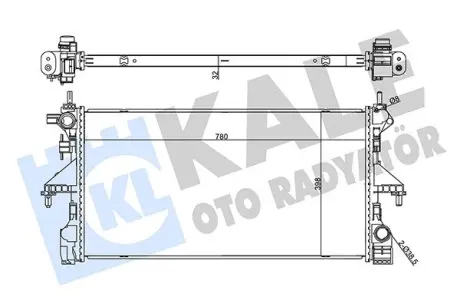 Радіатор охолодження двигуна (паяний) Citroen Jumper (06-)/Peugeot Boxer (06-)/Opel Movano (22-) 2.0 Hdi, 2.2 Hdi OTO RADYATOR Kale 355505