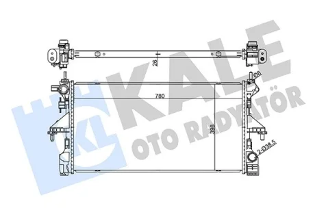 CITROEN Радиатор охлаждения Jumper,Peugeot Boxer 2.0 BlueHDI 16- Kale 355550