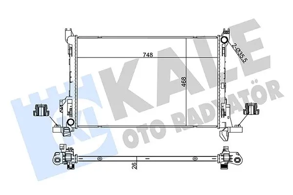 Радіатор охолодження KALE OTO RADYATOR Kale 355630 (фото 1)