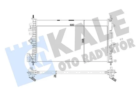 OPEL Радиатор охлаждения Insignia 1.6/2.0CDTi 14- Kale 355650