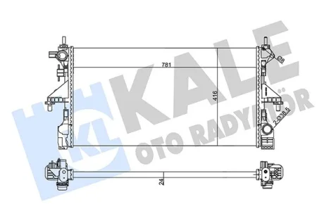 CITROEN Радиатор охлаждения Jumper,Peugeot Boxer 2.0 BlueHDI 16- Kale 355665