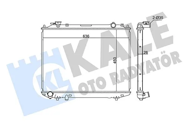 Радіатор охолодження Ford Ranger - Mazda B-Serie, Bt-50 Radiator KALE OTO RADYATOR Kale 356200 (фото 1)
