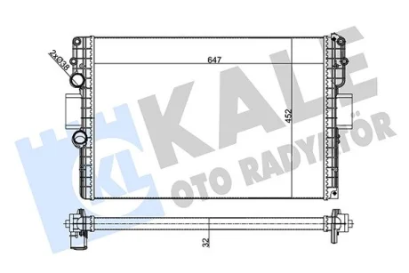 Радіатор охолодження двигуна Iveco Daily IV (06-) 2.3D, 3.0D KALE OTO RADYATOR Kale 356245
