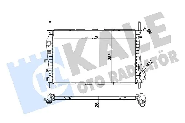 Радіатор охолодження KALE OTO RADYATOR Kale 356400 (фото 1)