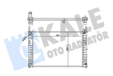 Радіатор охолодження Ford Fiesta V, Fusion, Mazda 2 OTO RADYATOR Kale 356885