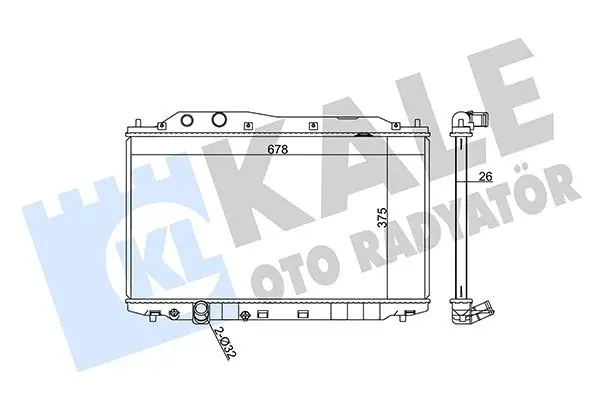 Радиатор охлаждения Honda Civic VIII Kale 357200 (фото 1)