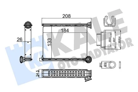 Радіатор обігрівача Renault Duster II (18-) KALE OTO RADYATOR Kale 357310