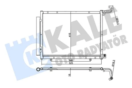 FORD Радіатор кондиціонера (конденсатор) FIESTA VII 1.1 17- Kale 357320