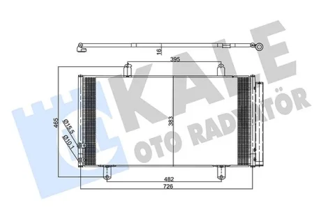 Радіатор кондиціонера Toyota Camry XV40 (06-), XV50 (11-)/Lexus ES (06-) OTO RADYATOR Kale 357365