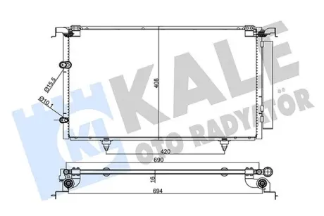 Радіатор кондиціонера Toyota Camry XV30 (01-) OTO RADYATOR Kale 357705