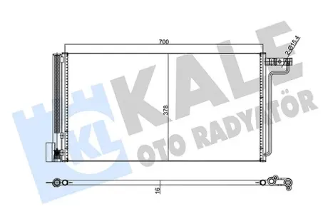 Радіатор кондиціонера Ford C-Max II, Focus III, Grand C-Max OTO RADYATOR Kale 357755
