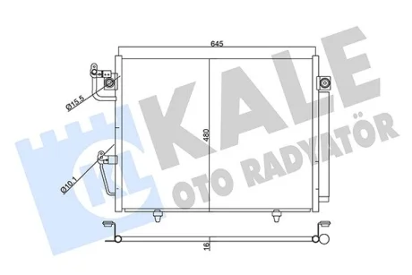 KALE MITSUBISHI Радіатор кондиціонера (конденсатор) PAJERO IV 3.0, 3.2, 3.8 07- Kale 357760