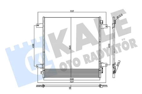 KALE NISSAN Радіатор кондиціонера (конденсатор) PATROL VI 5.6 10-, INFINITI QX56 10-, QX80 13- Kale 357930