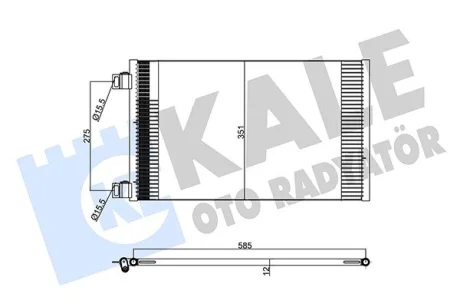 KALE DB Радіатор кондиціонера (конденсатор) W415, RENAULT Kale 358220