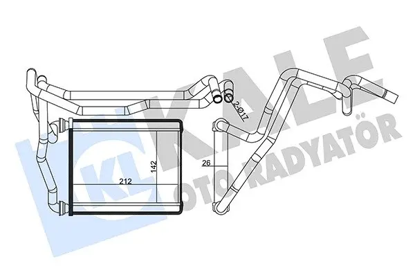 Радіатор обігрівача Toyota Rav 4 II (00-) KALE OTO RADYATOR Kale 358580 (фото 1)