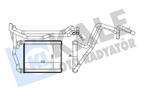 Радіатор обігрівача Toyota Rav 4 II (00-) KALE OTO RADYATOR Kale 358580