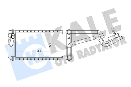 Радіатор обігрівача Honda Civic VIII (06-), CR-V III (07-) OTO RADYATOR Kale 358620
