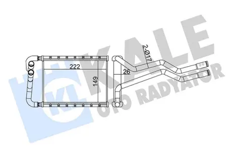 Радиатор отопителя Hyundai Santa Fe II KALE OTO RADYATOR Kale 358630