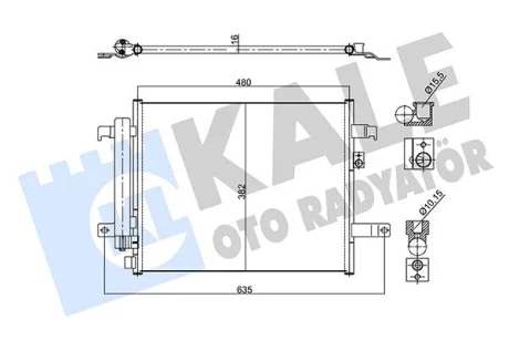 KALE MAZDA Радіатор кондиціонера (конденсатор) MX-5 1.5, 2.0 15- Kale 358725
