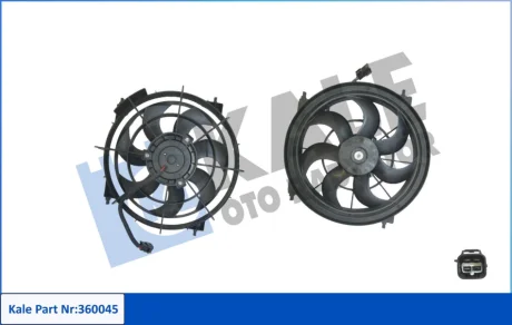 KALE HYUNDAI Вентилятор радіатора (без дифузора) i20 I 1.2-1.6 08- Kale 360045