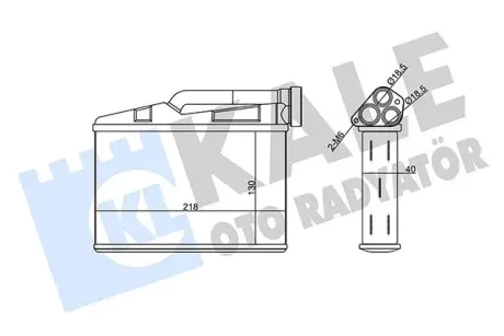 Радіатор отопителя BMW 5 E39 (96-), X5 E53 (00-) OTO RADYATOR Kale 360185