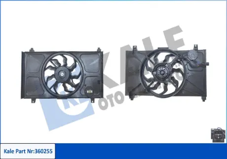 Вентилятор охолодження радіатора з кожухом Hyundai Accent III KALE OTO RADYATOR Kale 360255