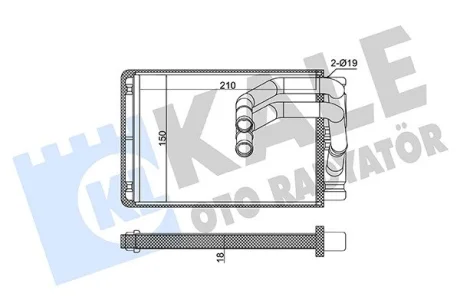 Радиатор отопителя салона Hyundai Matrix (01-) KALE OTO RADYATOR Kale 360815