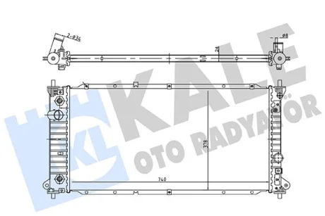 Радиатор охлаждения двигателя (паяный) SsangYong Actyon II, Korando (10-) АКПП (Kale 362350