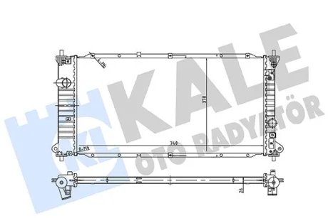 Радиатор охлаждения двигателя (паяный) SsangYong Actyon II, Korando (10-) МКПП (Kale 362355