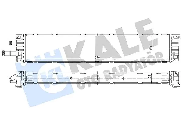 Радіатор охолодження (додатковий) Audi A4 (15-), A5 (16-), A6 (18-) 1.4TFSi, 2.0TDi KALE OTO RADYATOR Kale 363285 (фото 1)