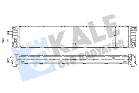 Радіатор охолодження (додатковий) Audi A4 (15-), A5 (16-), A6 (18-) 1.4TFSi, 2.0TDi KALE OTO RADYATOR Kale 363285