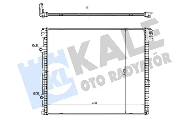 Радиатор охлаждения (дополнительный) VW Crafter (16-)/MAN TGE (17-) 2.0TDi (3635 Kale 363585 (фото 1)