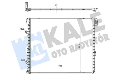 Радиатор охлаждения (дополнительный) VW Crafter (16-)/MAN TGE (17-) 2.0TDi (3635 Kale 363585