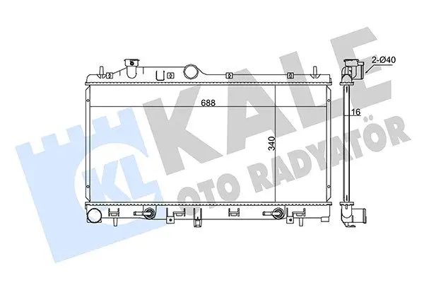 Радіатор охолодження Subaru Forester KALE OTO RADYATOR Kale 365000 (фото 1)
