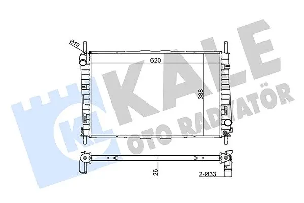 Радіатор охолодження Ford Mondeo III KALE OTO RADYATOR Kale 368700 (фото 1)