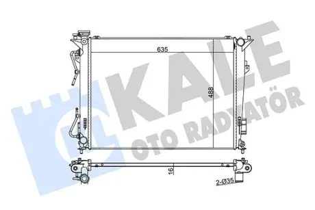 Радіатор охолодження Hyundai Grandeur, Sonata V, Kia Magentis KALE OTO RADYATOR Kale 369800