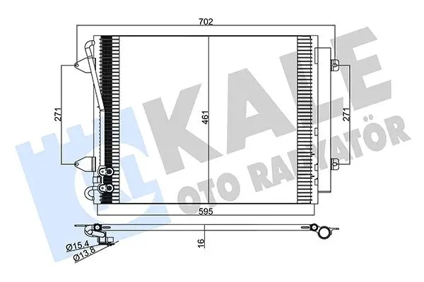 Радіатор кондиціонера Volkswagen CC, Passat, Passat Alltrack KALE OTO RADYATOR Kale 376100 (фото 1)