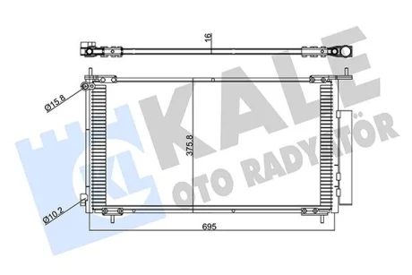 HONDA Радиатор кондиционера CR-V II 2.0 01- Kale 380400