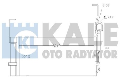 Радиатор кондиционера Hyundai Santa F? I (Sm) Condenser Kale 386600