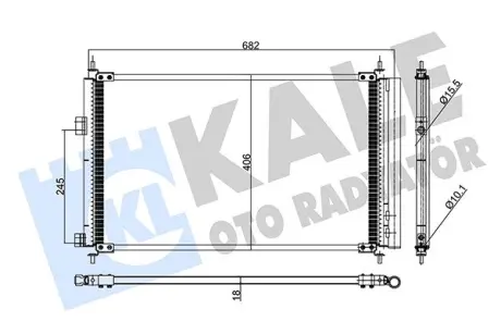 Радіатор кондиціонера Toyota Previa Iii, Rav 4 Iii Condenser  KALE OTO RADYATOR Kale 390000