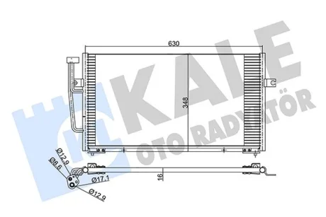 VOLVO Радиатор кондиционера S40 I,V40 95- Kale 390400