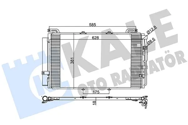 Радіатор кондиціонера Hyundai Matrix (01-) 1.6i, 1.8i KALE OTO RADYATOR Kale 391300 (фото 1)
